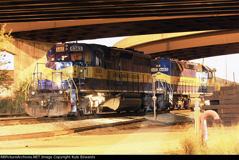 DME SD40-2 #6363 and ICE SD40-2 #6453